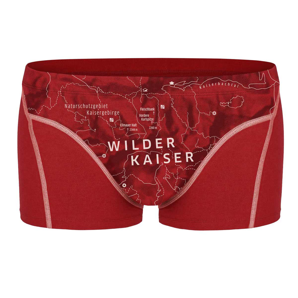 Boxershorts "Wilder Kaiser" karminrot, Herren