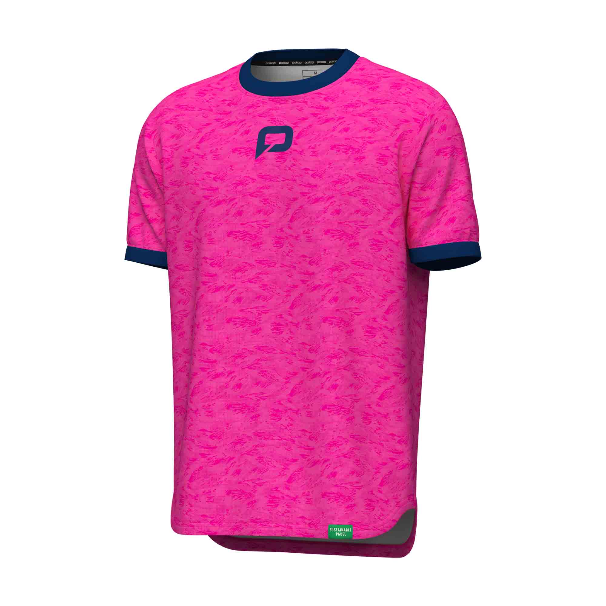 Pallap men's technical pro t-shirt hot pink/navy