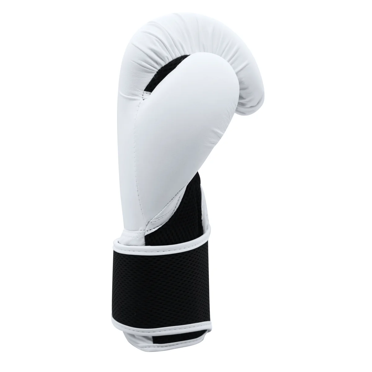 Boxhandschuh, Weißer Handschuh, Schwarze Manschette, Athletische Ausrüstung, Sparring