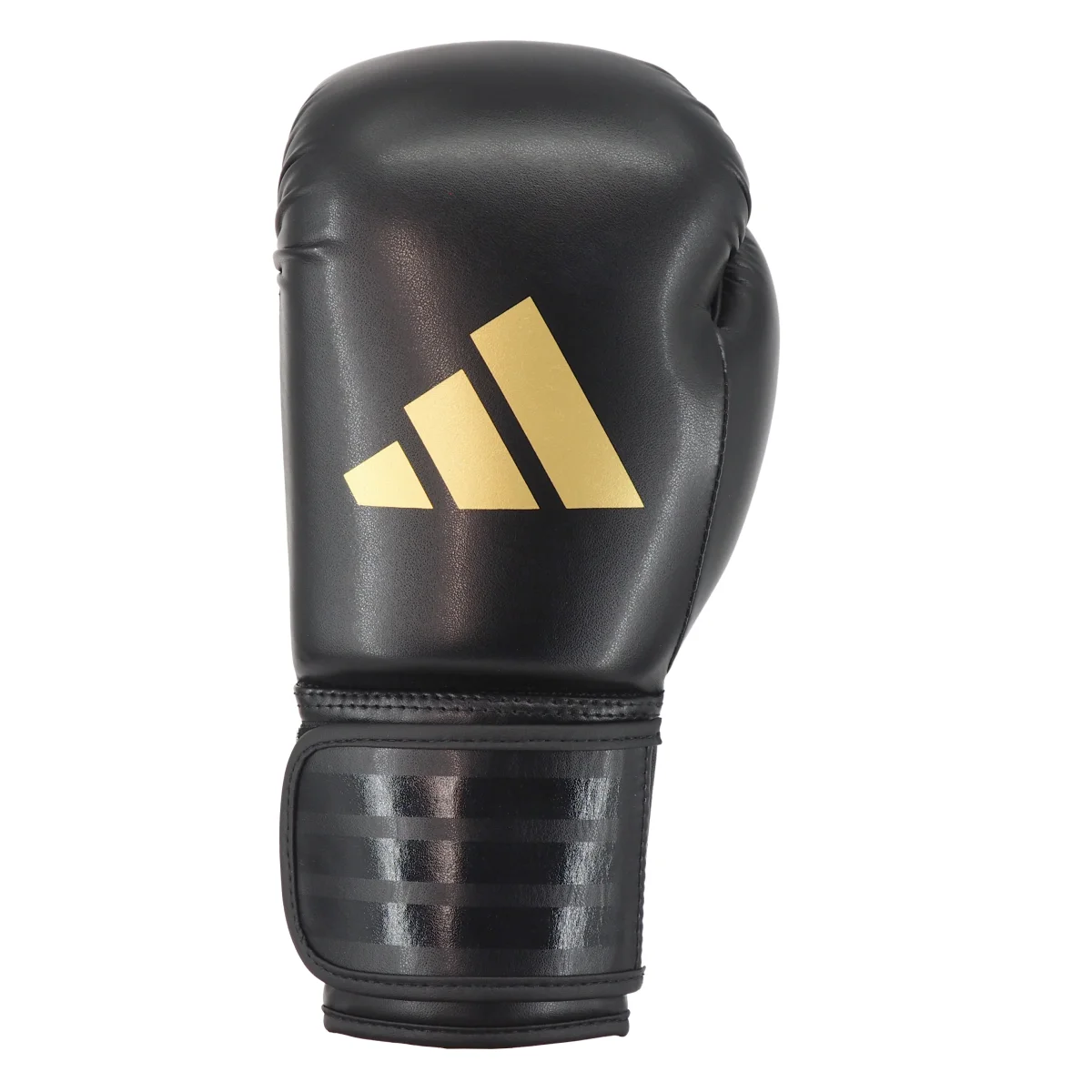 Boxhandschuh, Schwarz, Goldenes Logo, Sportausrüstung, Handschuh