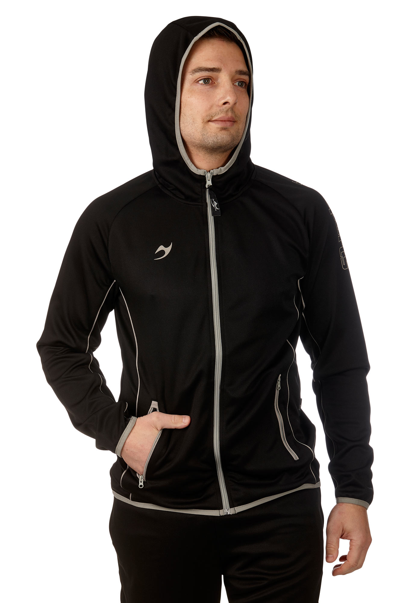 Teamwear C3 Hooded Team Jacket schwarz