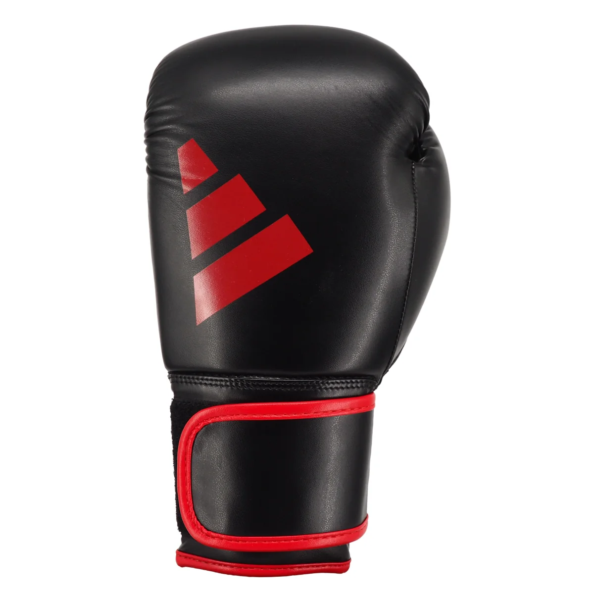 Boxhandschuh, Leder, Schwarz, Rote Akzente, Sportzubehör
