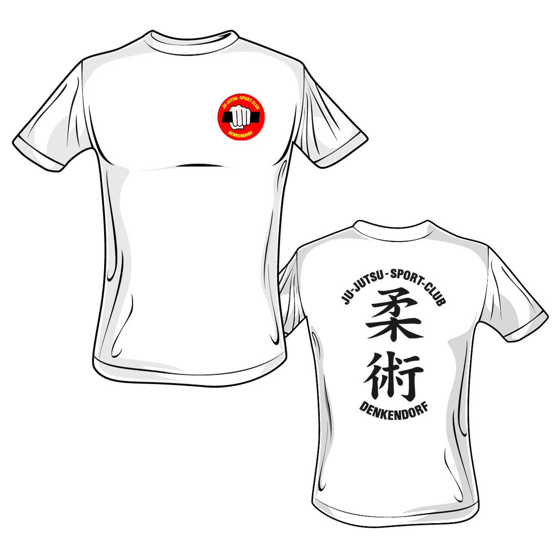 Tee, T-Shirt, Jiujitsu, Judo, Stiluweise logo