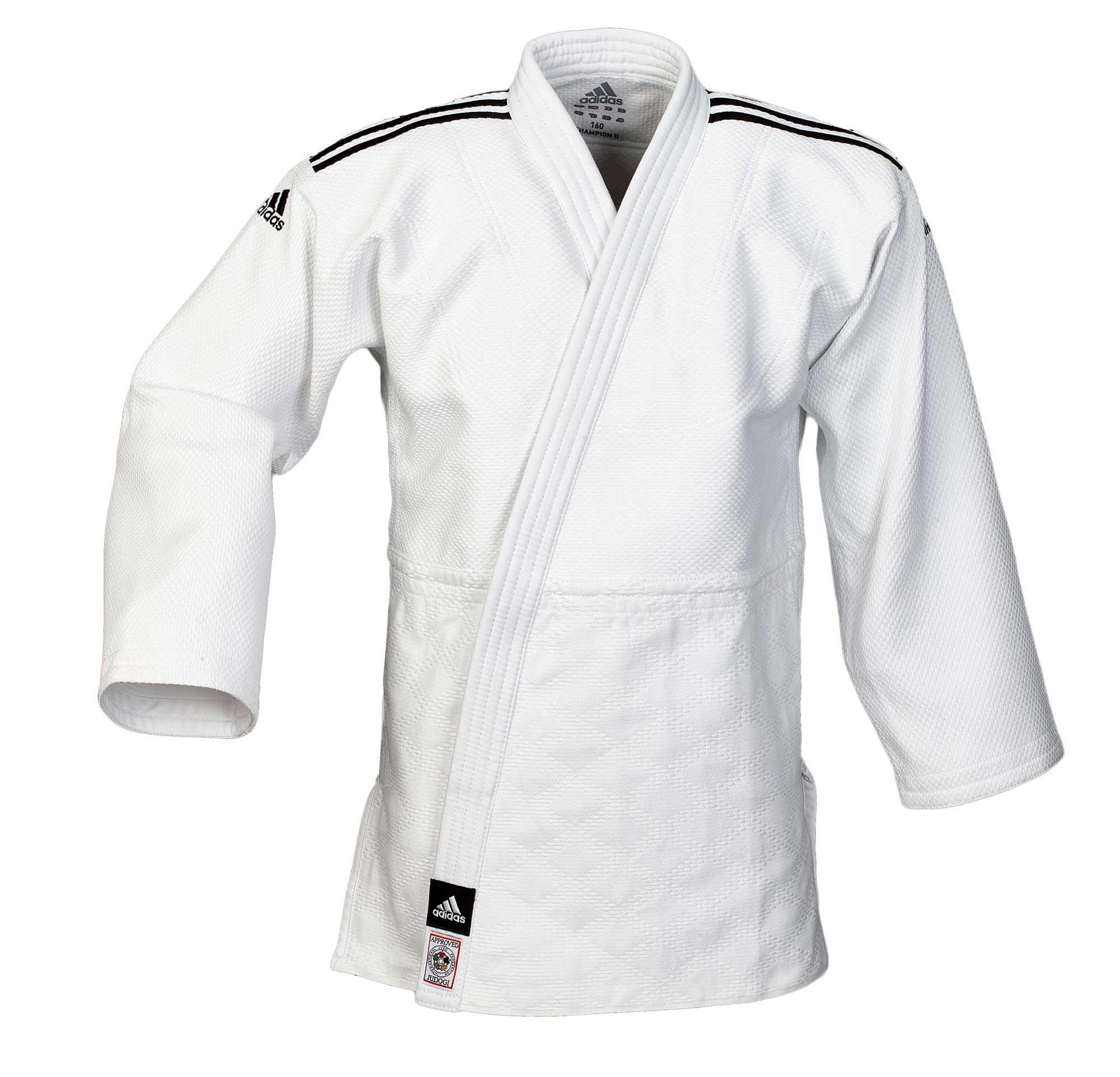 adidas judo gi Champion II JIJF, white / black stripes