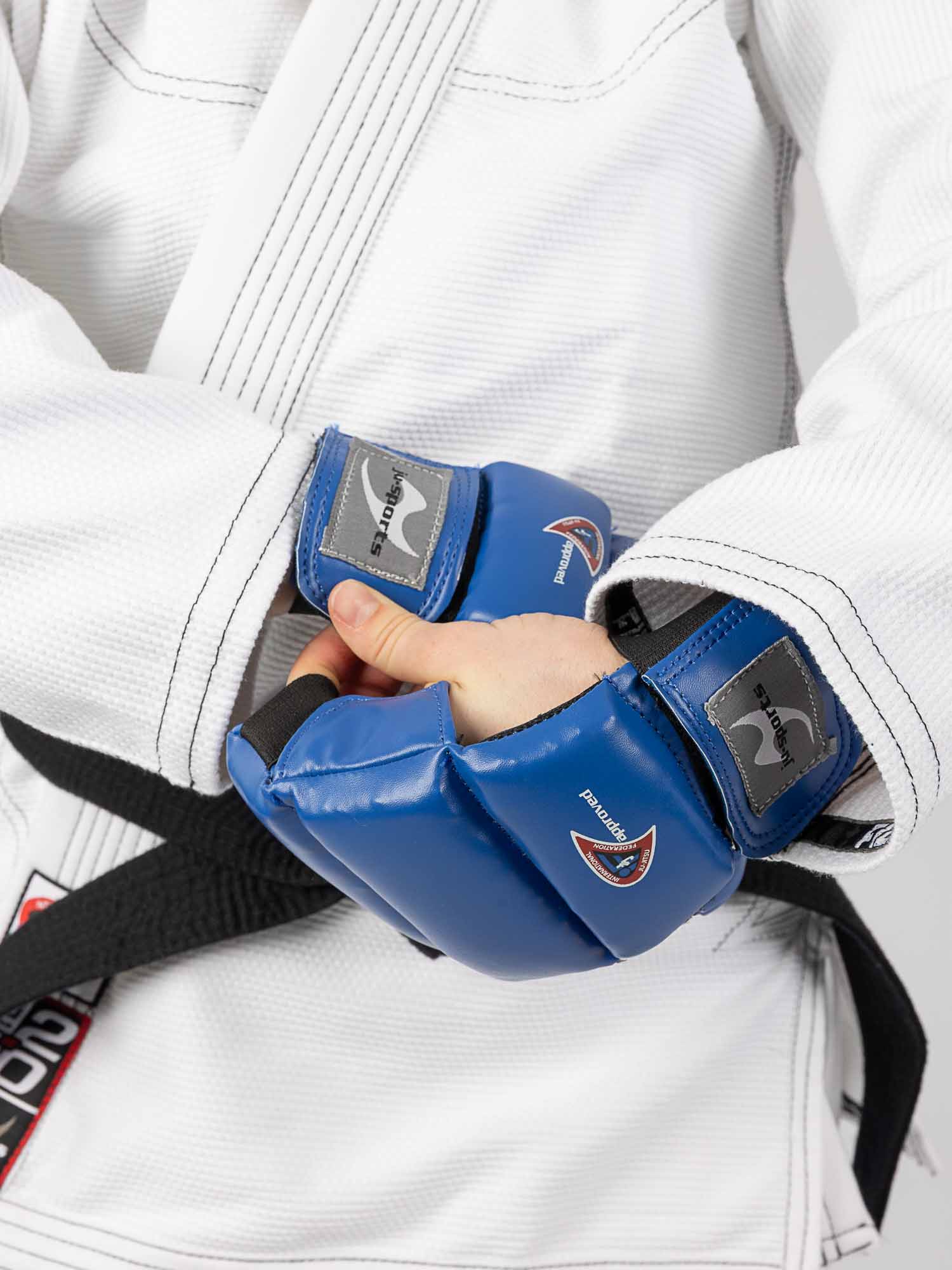 Kampf-Handschuhe, Boxhandschuhe, blaue Handschuhe, Schutzausrüstung, Lederoptik
