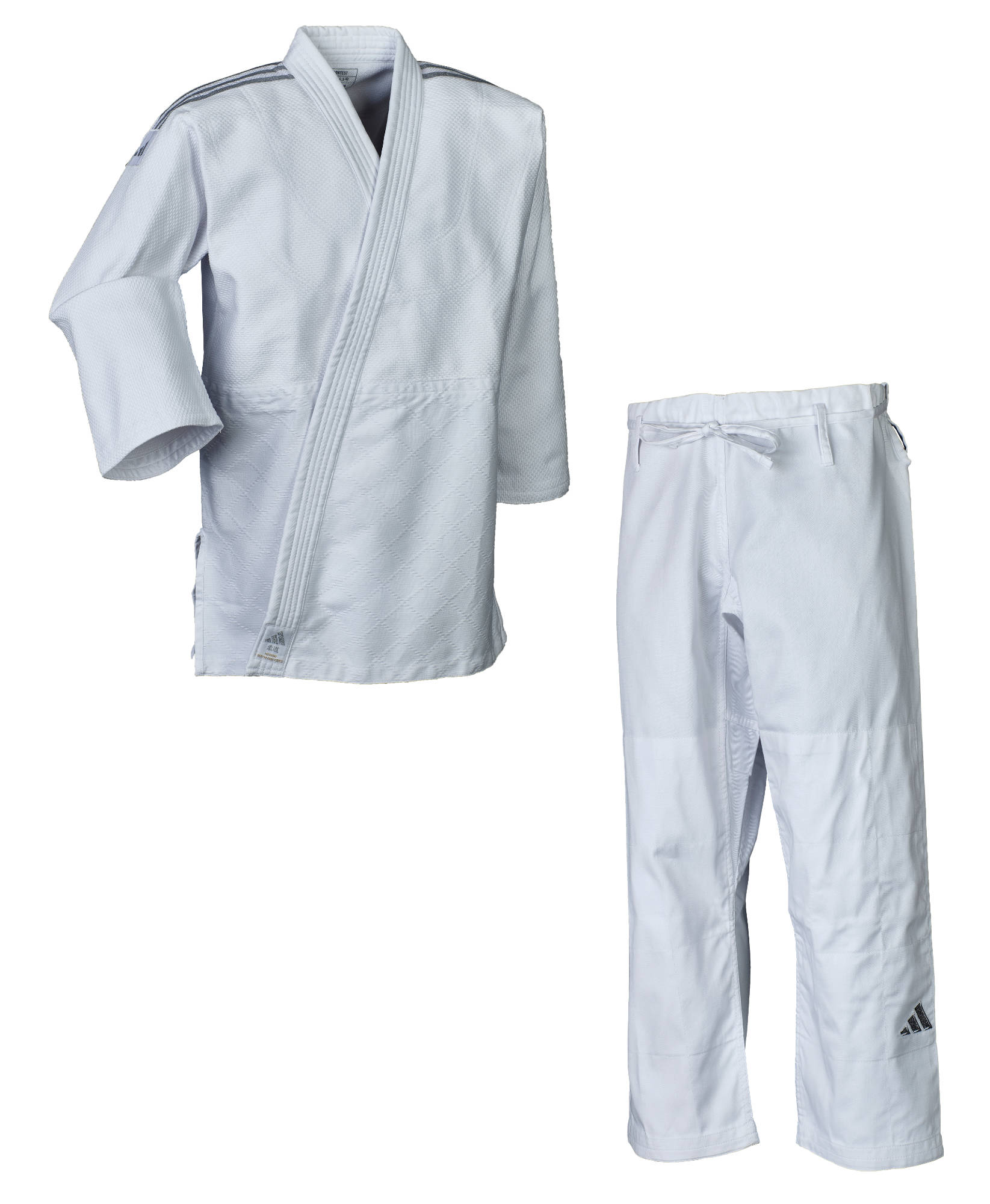 adidas judo gi Contest J650 white/silver stripes