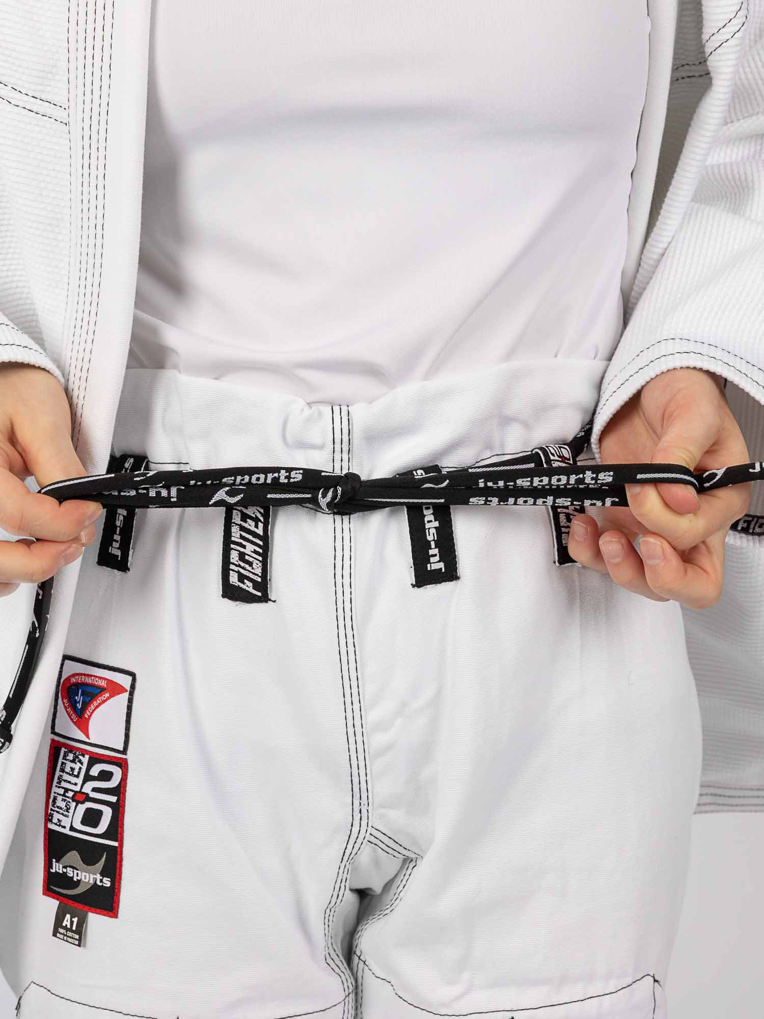 Gi-Hose, Jiu-Jitsu Gi, BJJ Gi, Gürtel, Weißer Gi