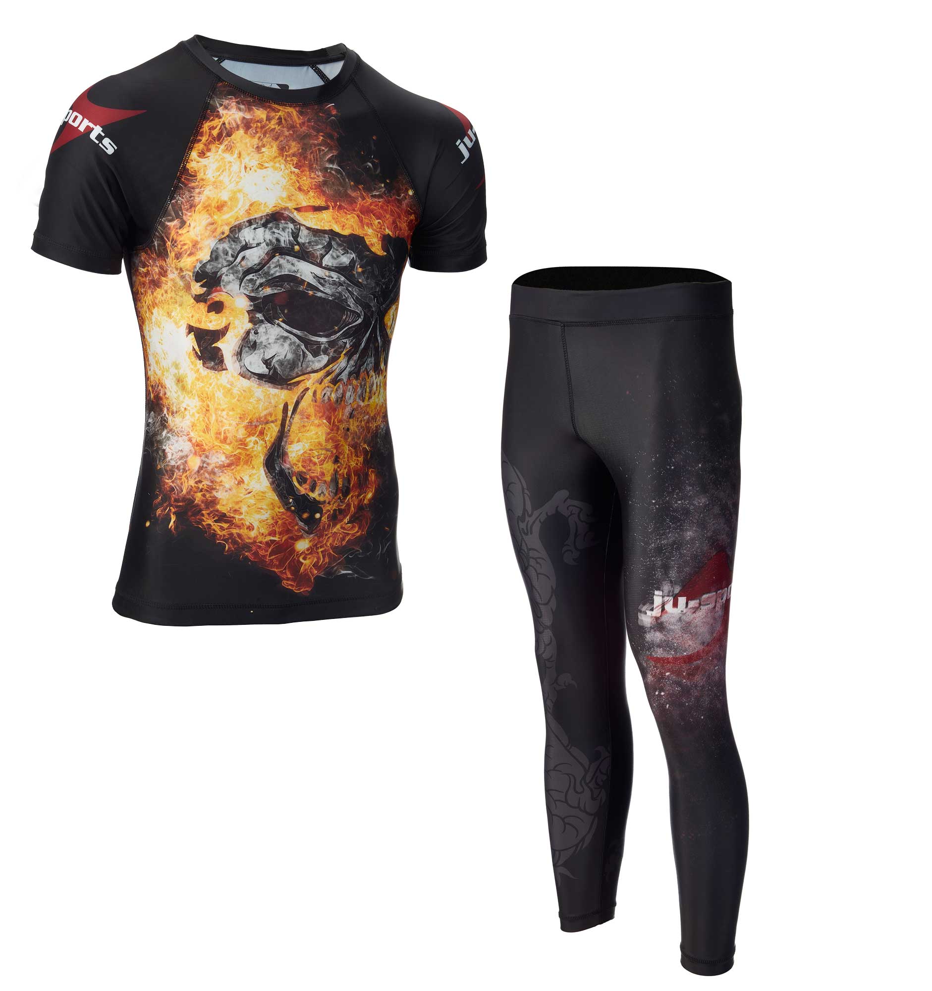 Dark Line Set: Rash Guard + Spats