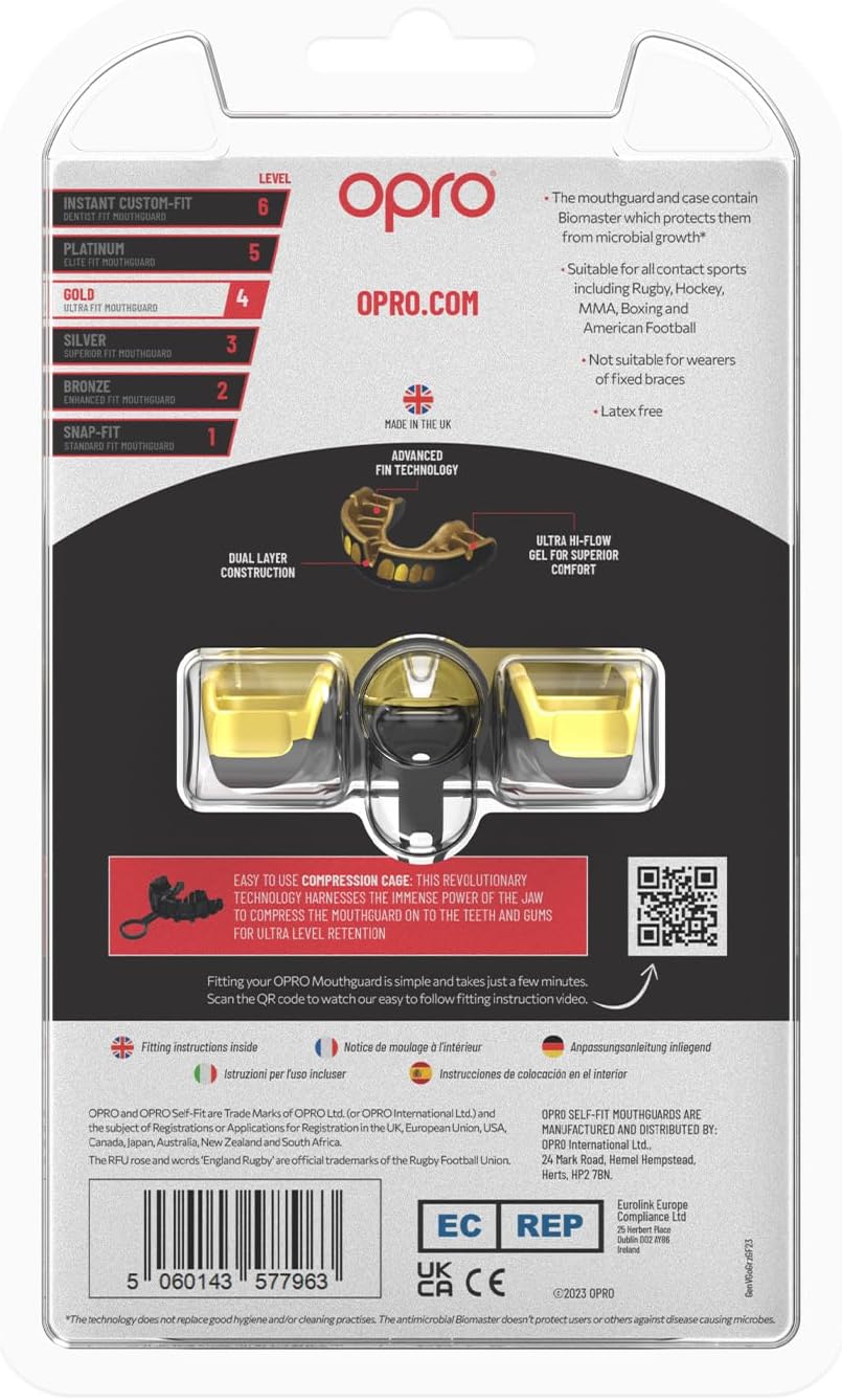 OPRO Mouthguard Gold Grillz Senior 2022 edition