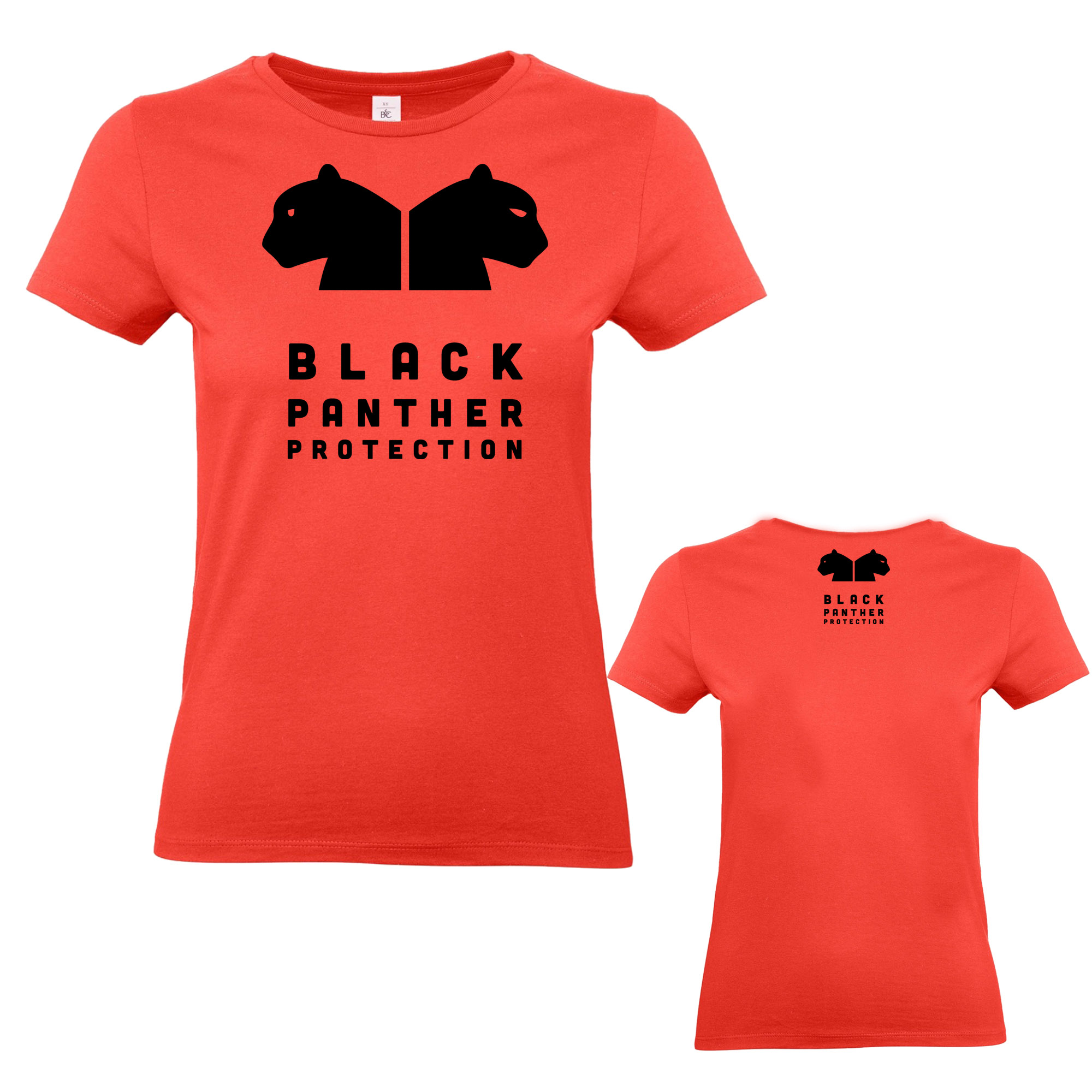 BPP Black Panther Protection Damen T-Shirt sunset orange