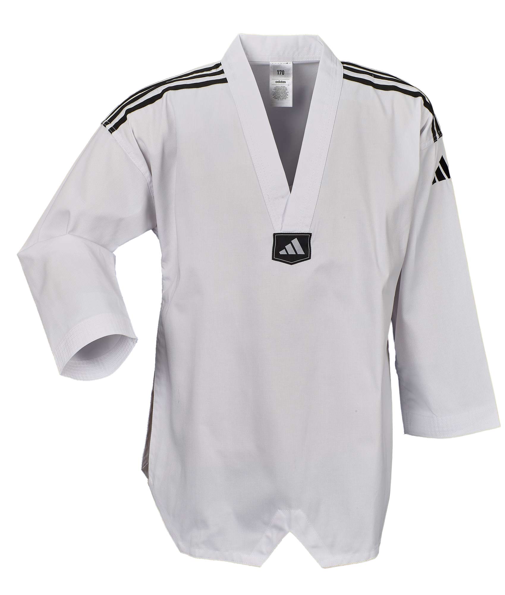 adidas Taekwondoanzug, Adi Club 3 stripes, weißes Revers, ADITCB02