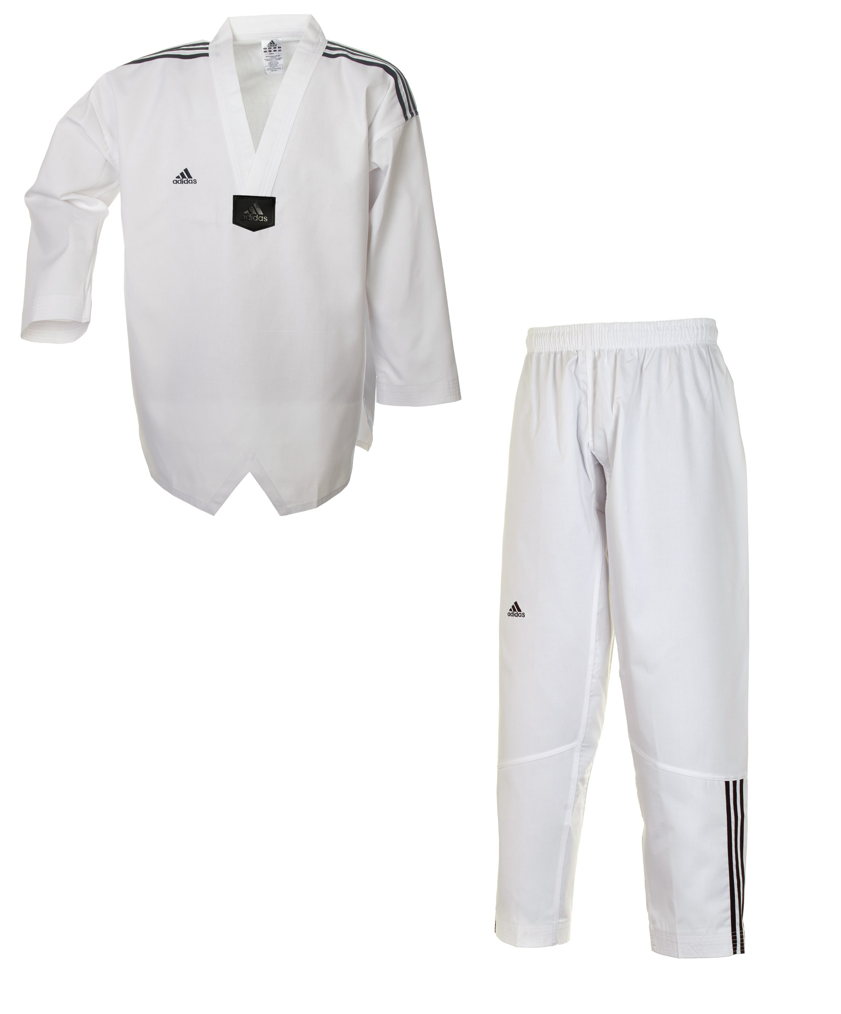 adidas TKD dobok adi club ADITCB02 white collar / black stripes