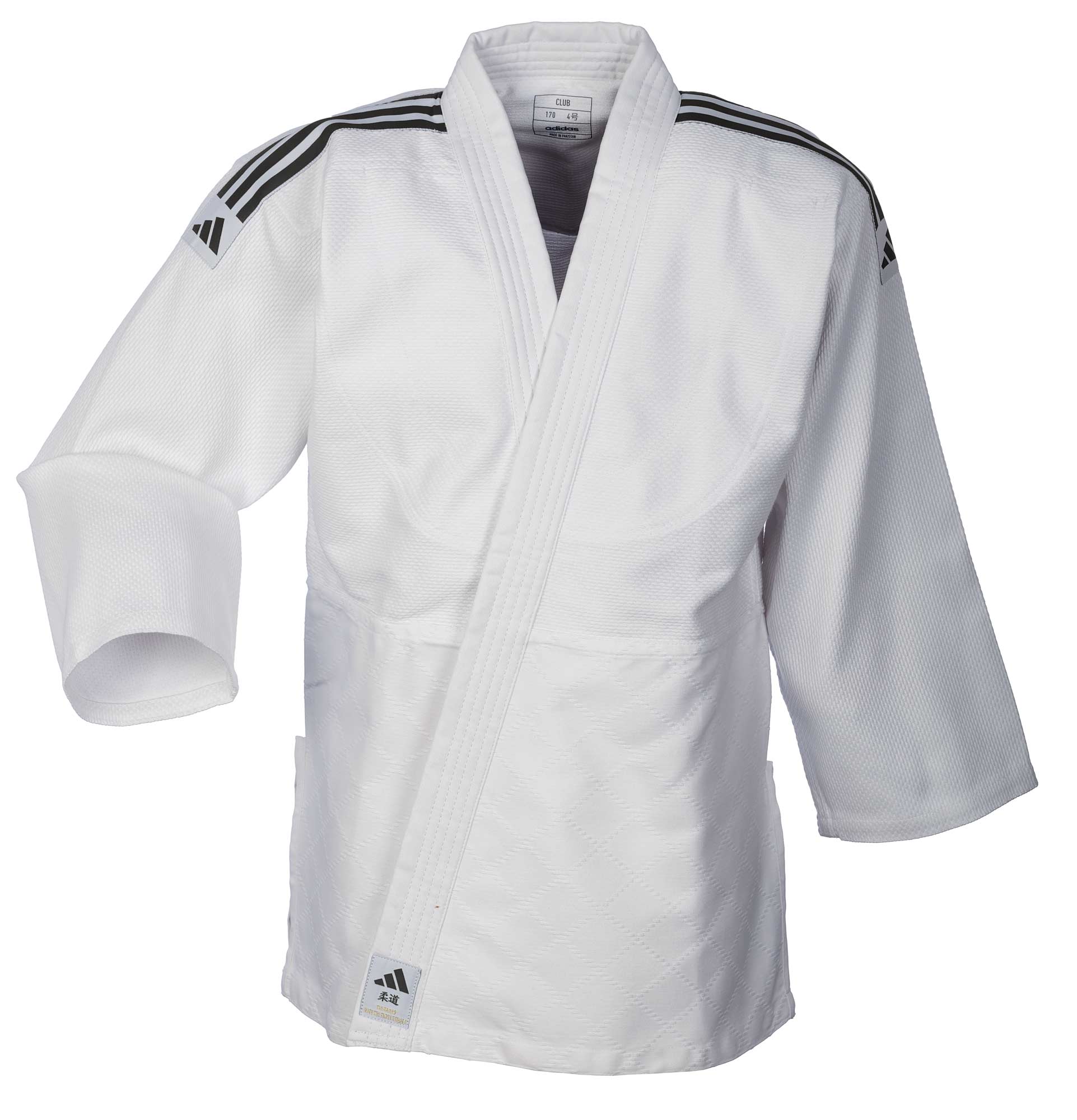 adidas judo gi Club J350 white/black stripes