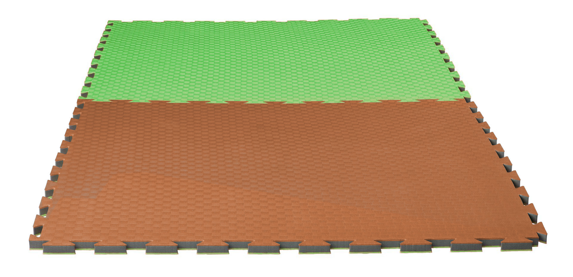 Puzzlematte Pro Checker 2 cm grün/braun Wendematte