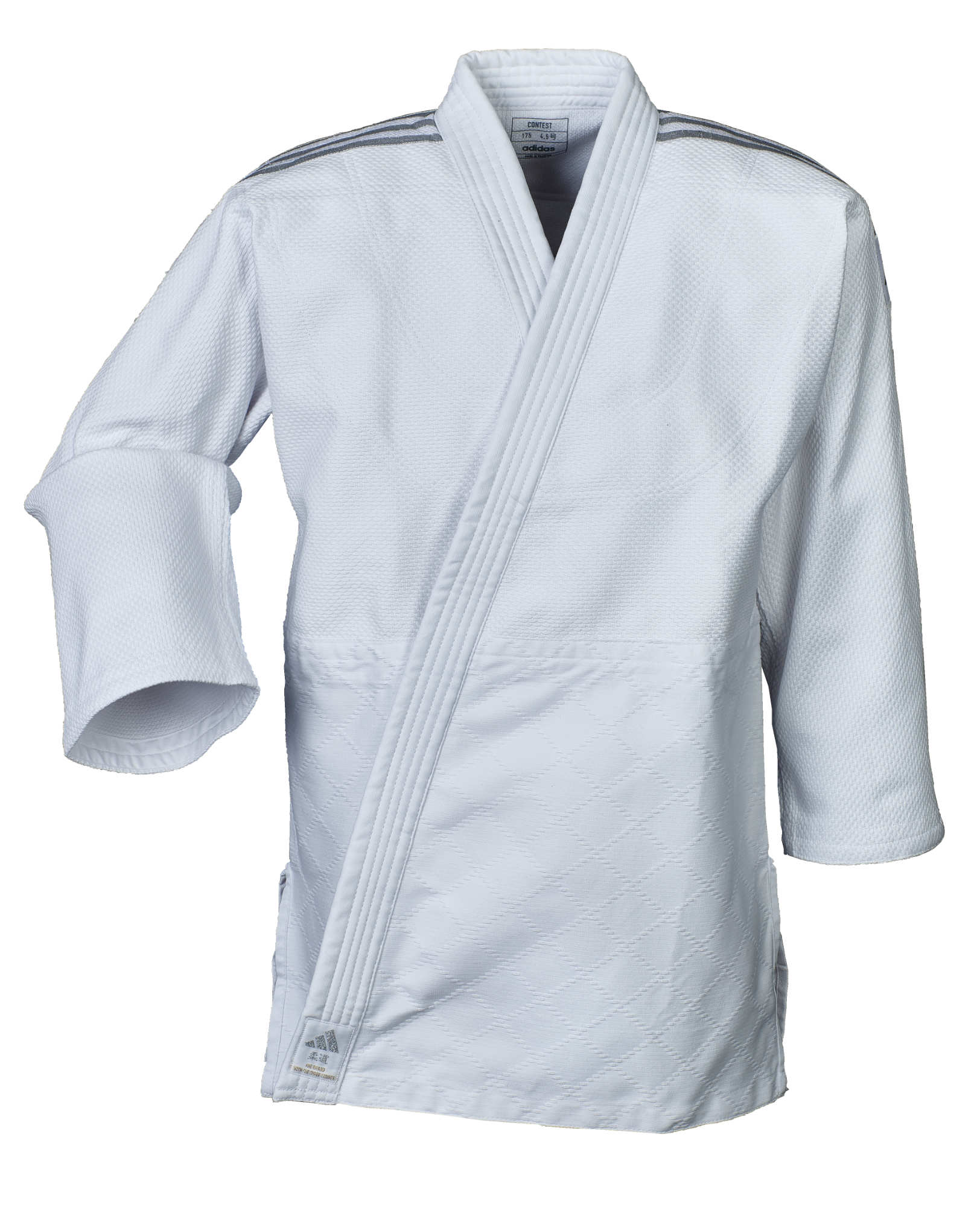 adidas judo gi Contest J650 white/silver stripes