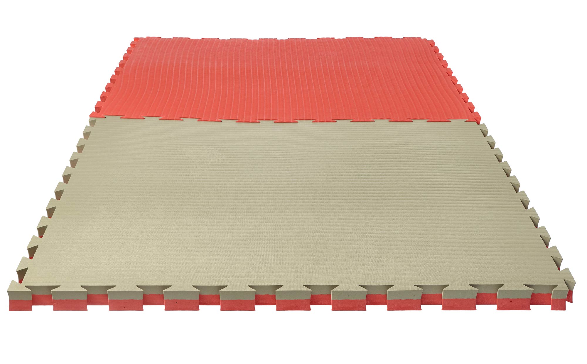 Reversible Jigsaw Mat Pro Tatami 1 m x 1 m x 4 cm red/green