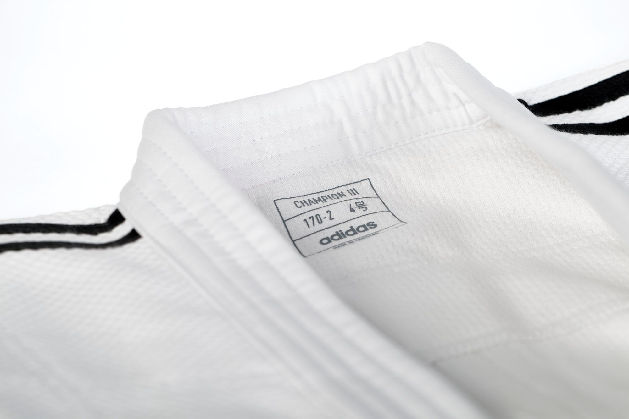 adidas judo gi Champion III JIJF-2 white / black stripes