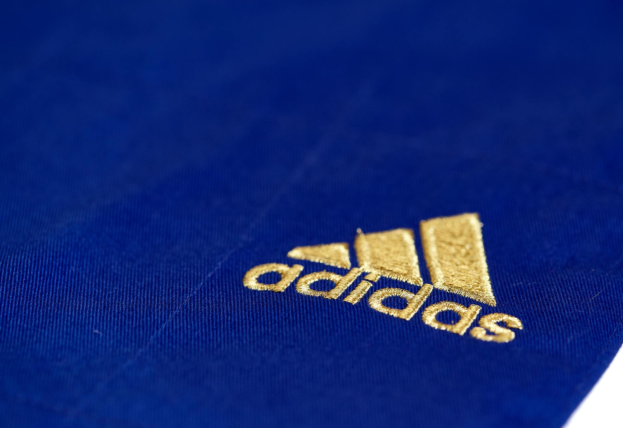 adidas judo gi Champion II JIJF, blue / golden stripes