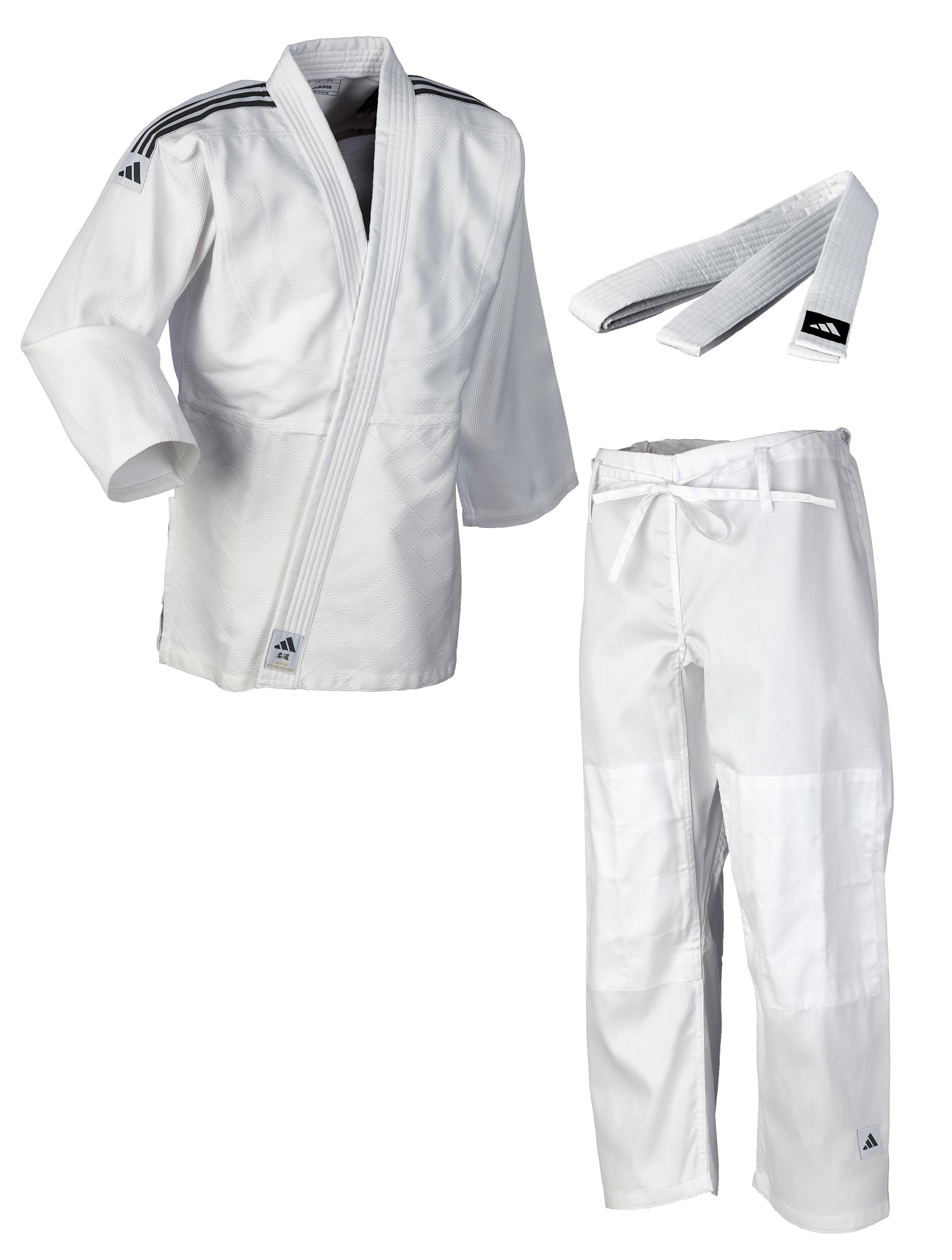 adidas judo gi Club J350 white/black stripes