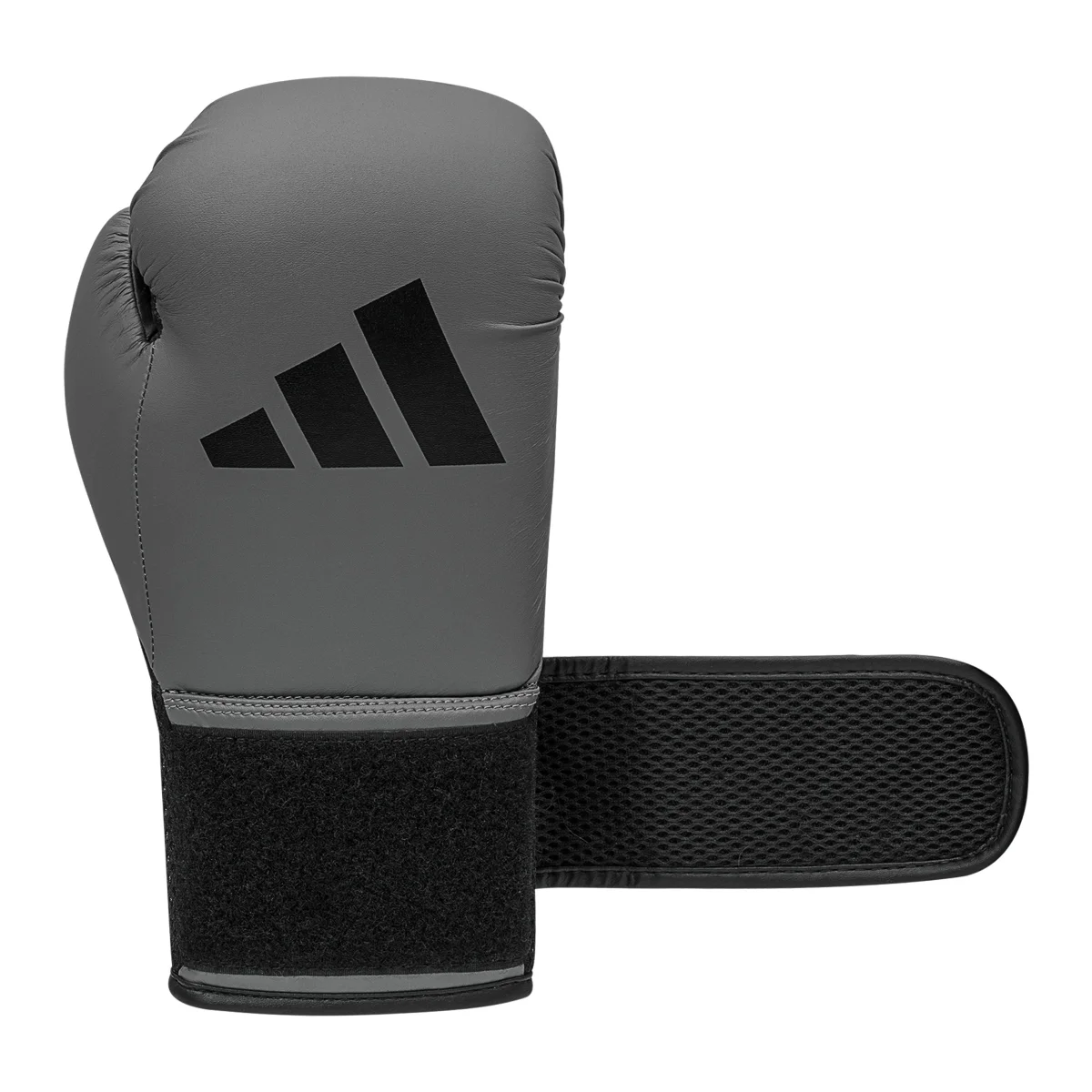 Boxhandschuh, Grau, Klettverschluss, Adidas Logo, Lederstruktur