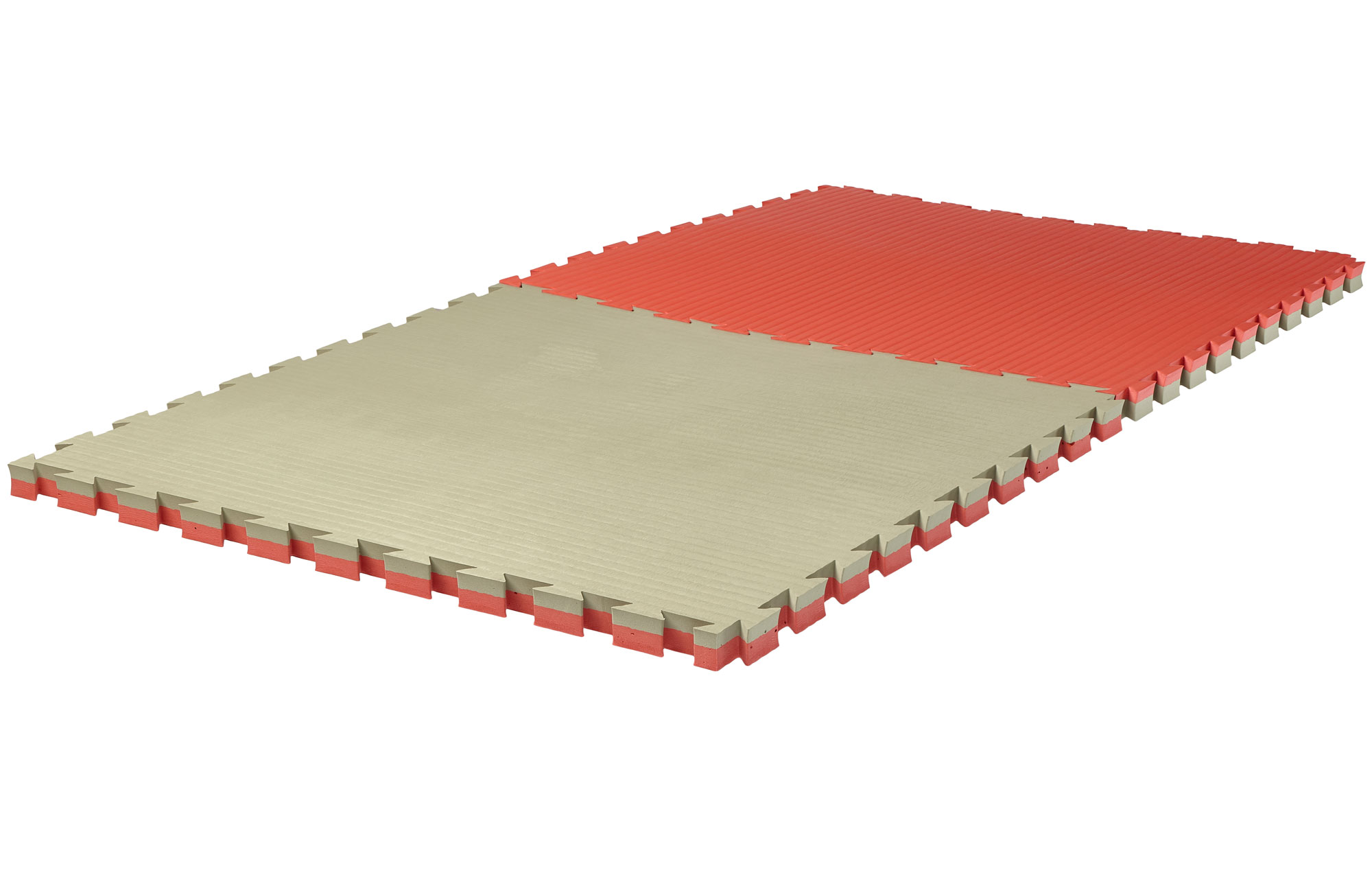 Reversible Jigsaw Mat Pro Tatami 1 m x 1 m x 4 cm red/green