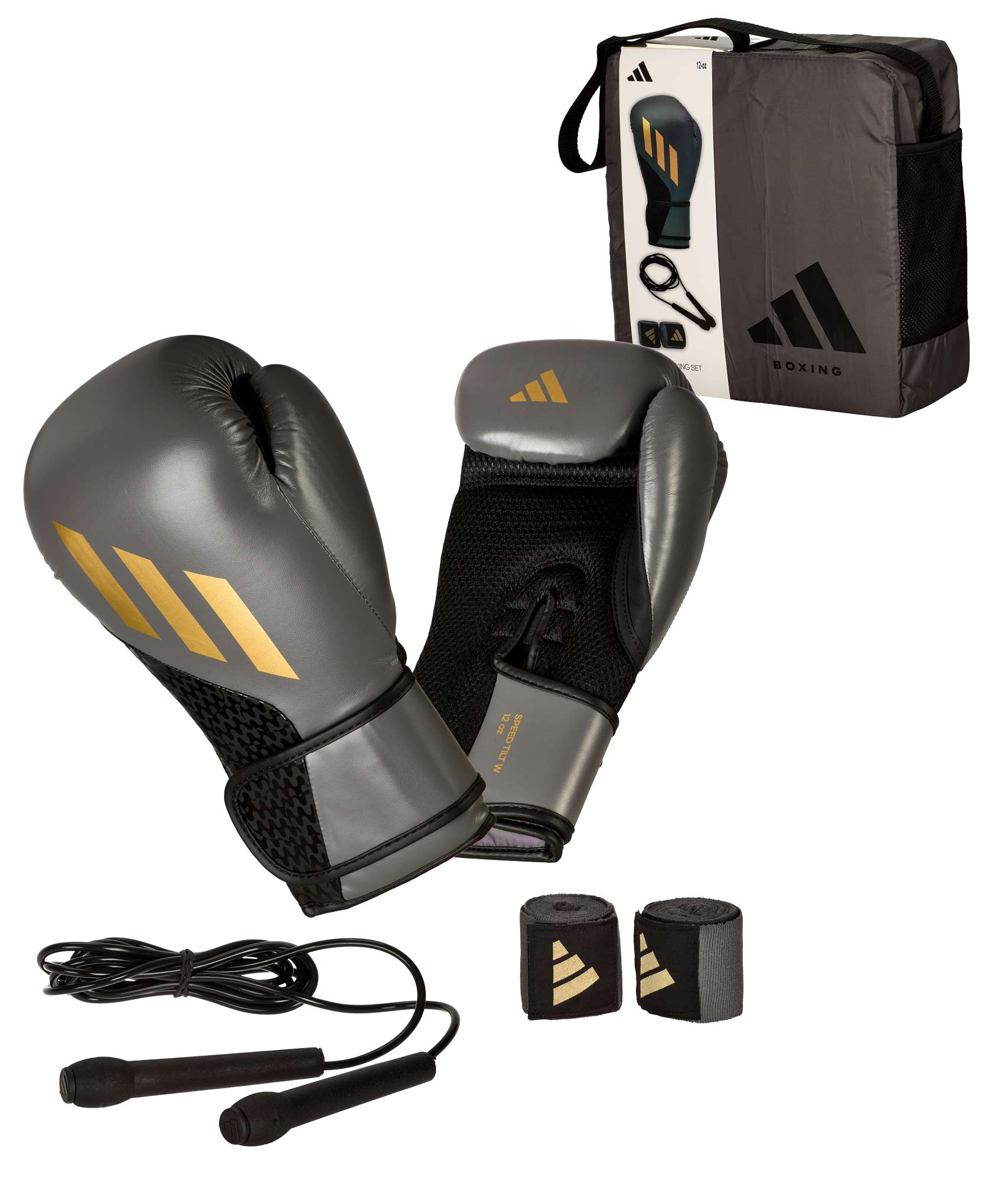 adidas Boxset - Handschuhe, Springseil, Bandagen, adiKITW adidas Boxset - Handschuhe, Springseil, Bandagen, adiKITW