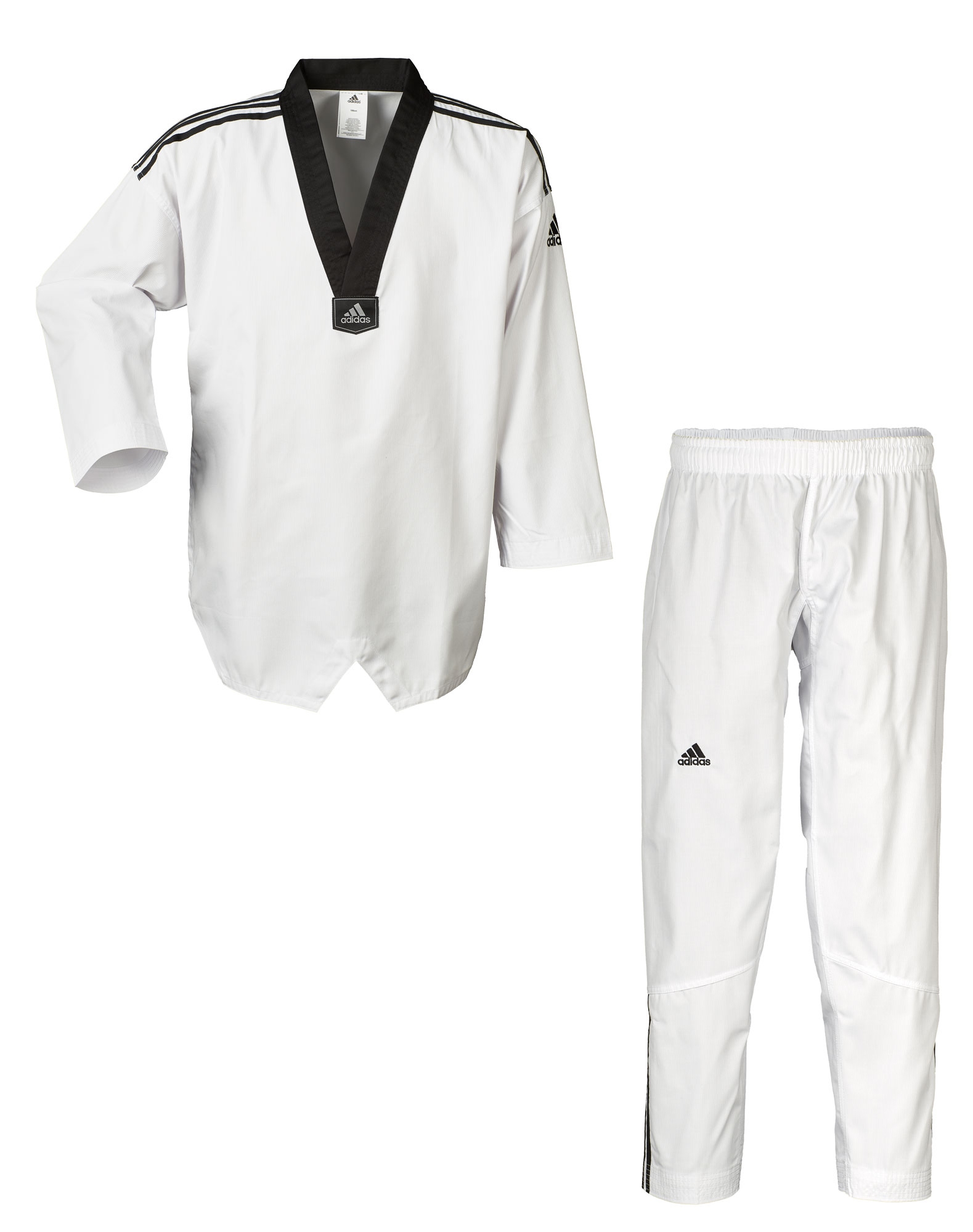 adidas TKD dobok adi club ADITCB02 black collar / black stripes