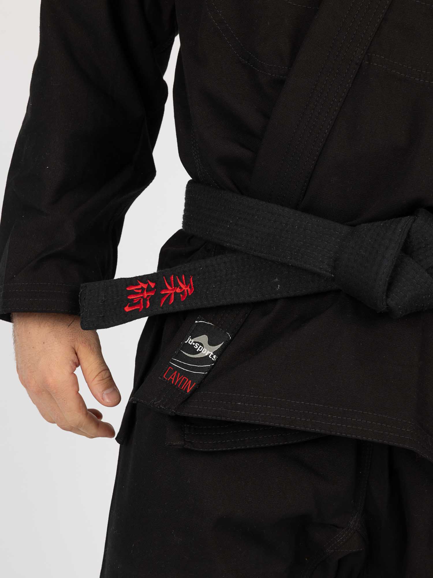 Judo-Uniform, Kampfsport, Gürtel, Schwarz, Nahtstiche