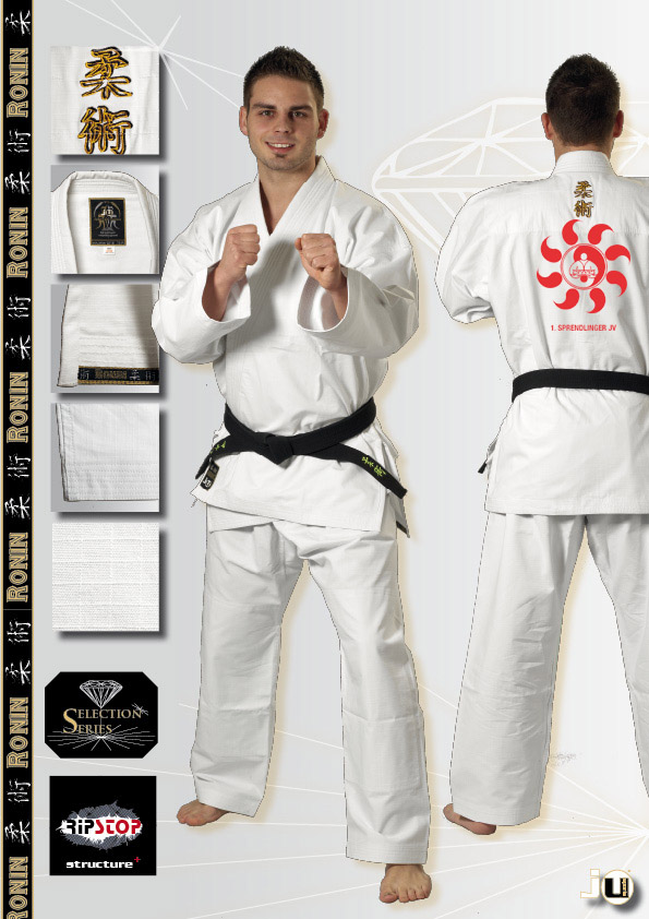 SV Premium Anzug "Ronin" weiß Vereinskollektion Sprendlinger Judoverein