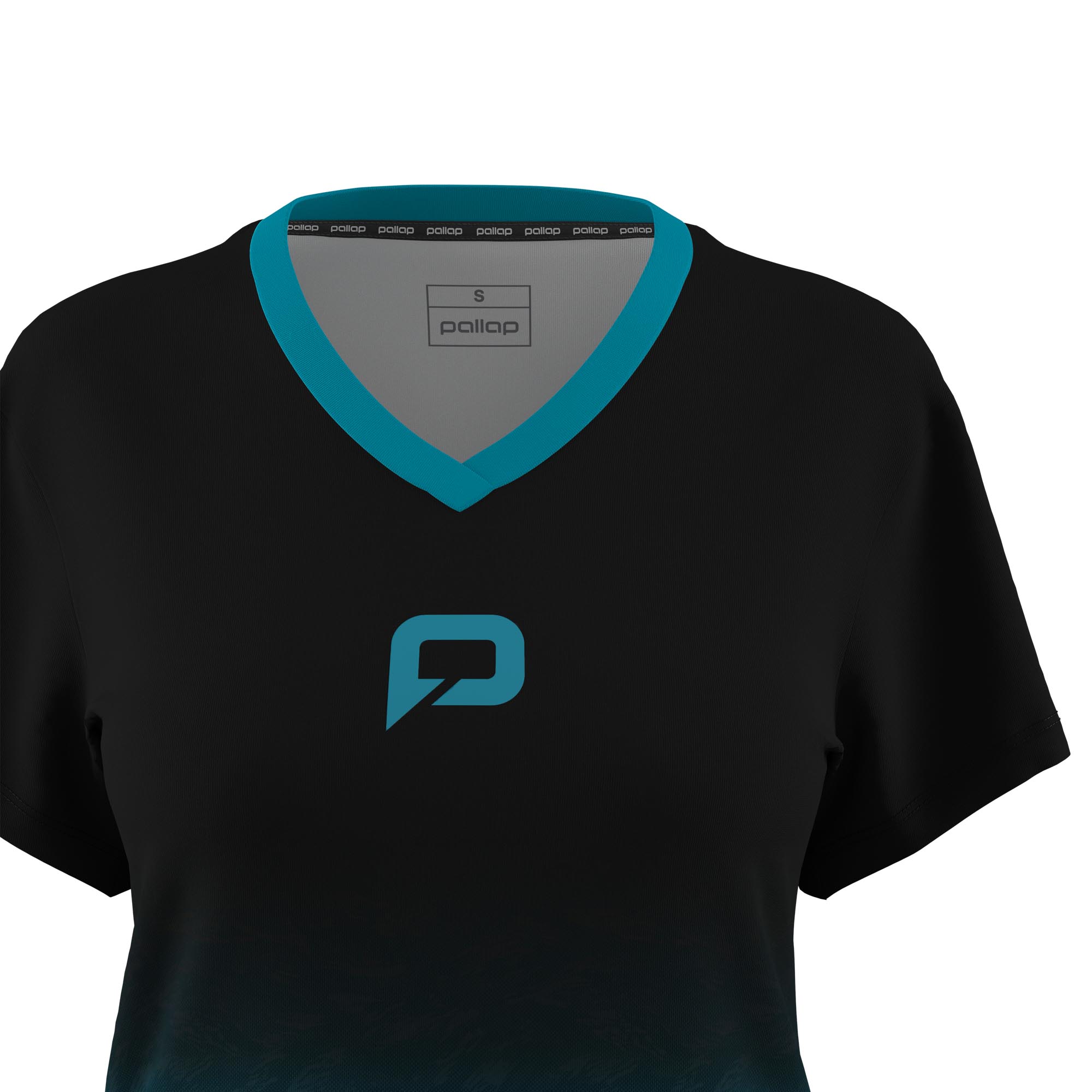 Pallap women's competition pro t-shirt V1 black/blue green/white
