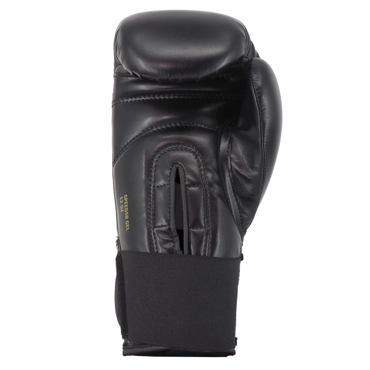 Boxhandschuh, Leder, Schwarz, Gepolstert, Klettverschluss