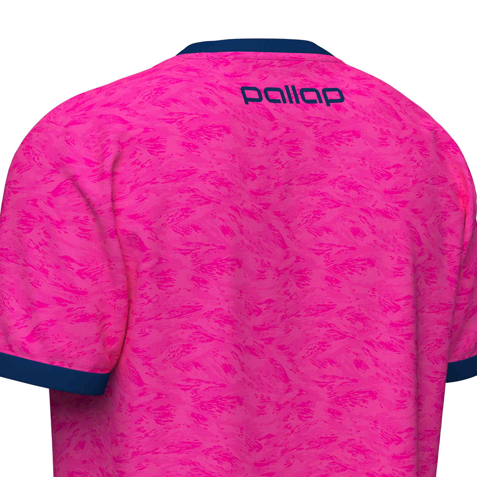Pallap men's technical pro t-shirt hot pink/navy