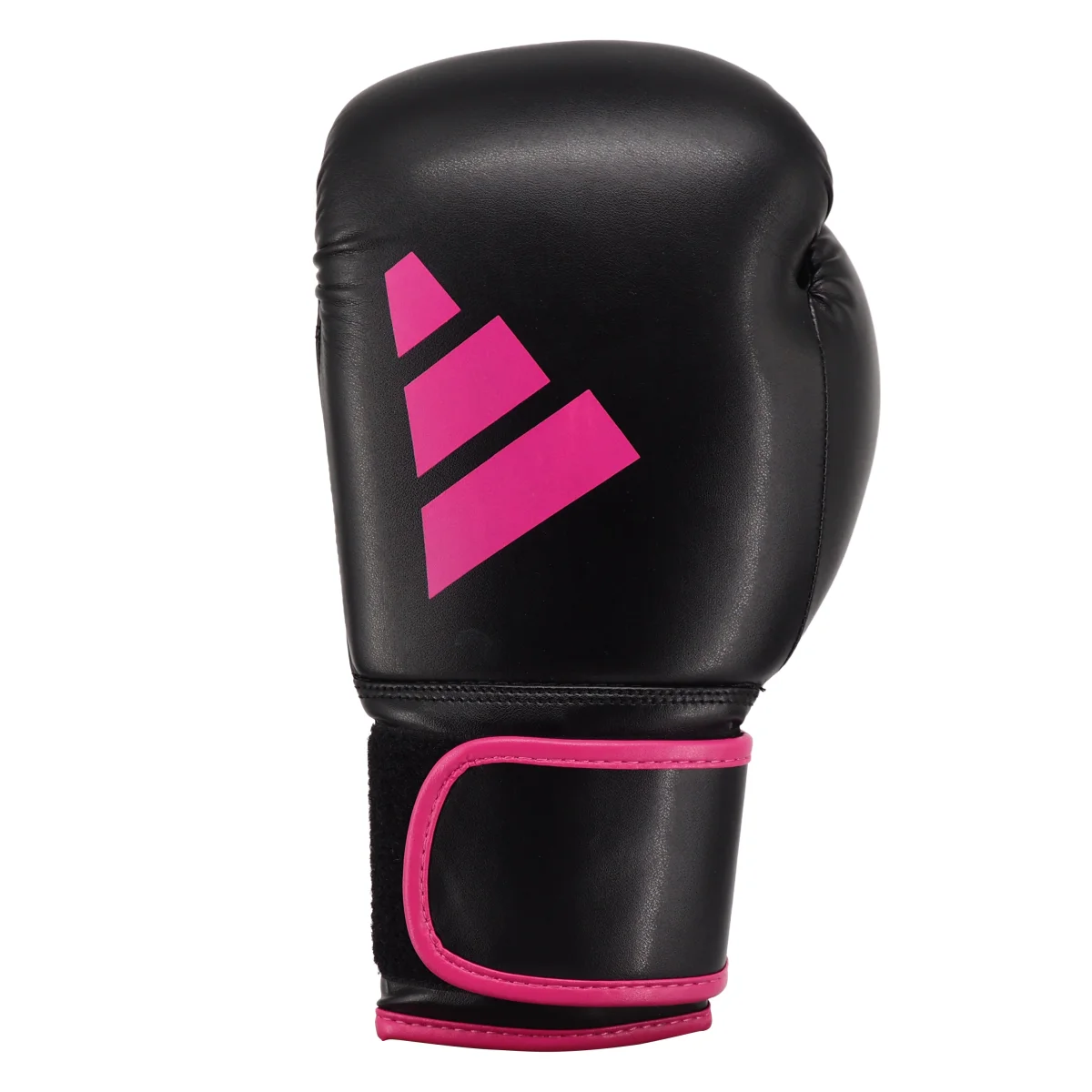 Boxhandschuh, Leder, Schwarz, Pink Akzent, Klettverschluss