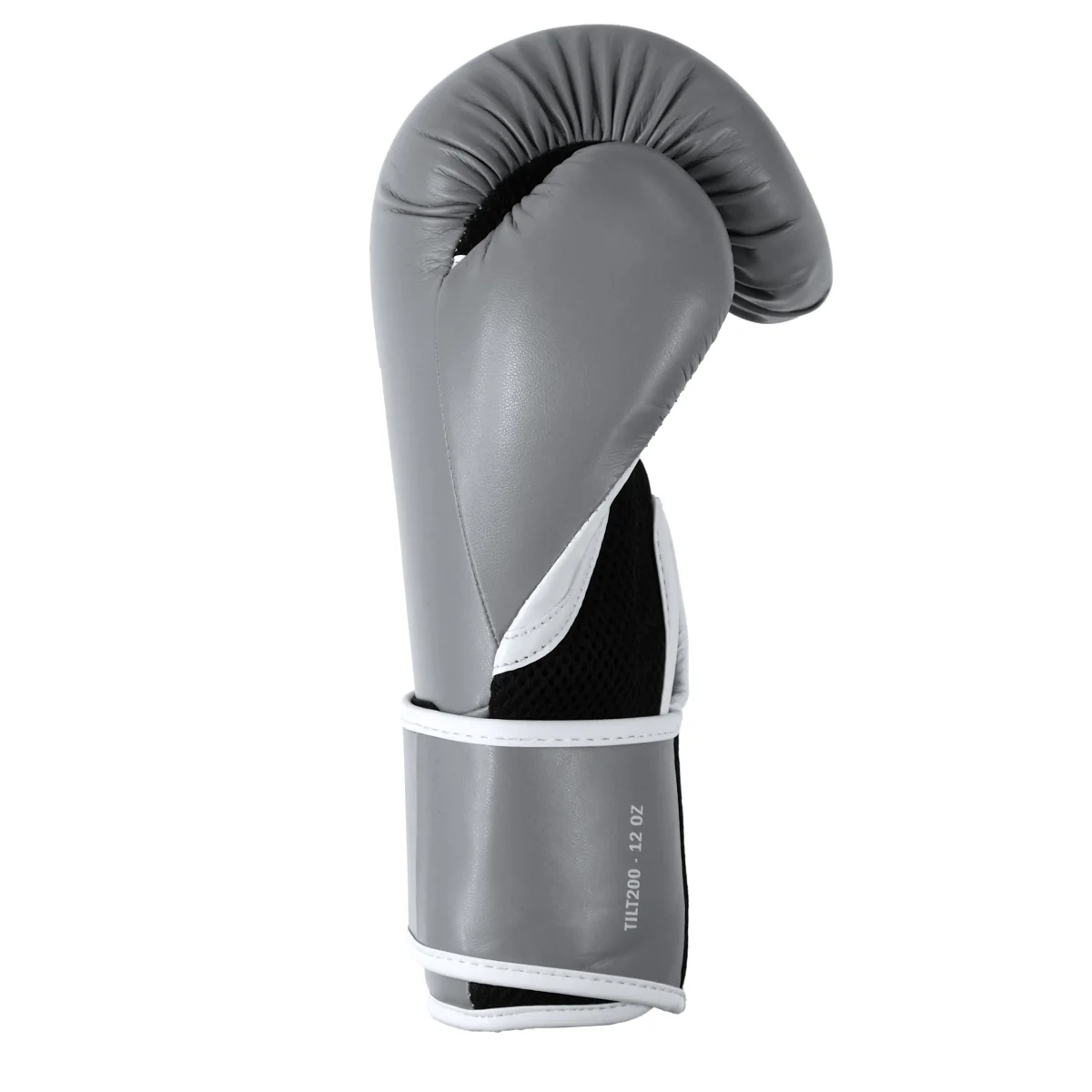 Boxhandschuh, Grau, Verschlussband, Lederoptik, Offene Handfläche