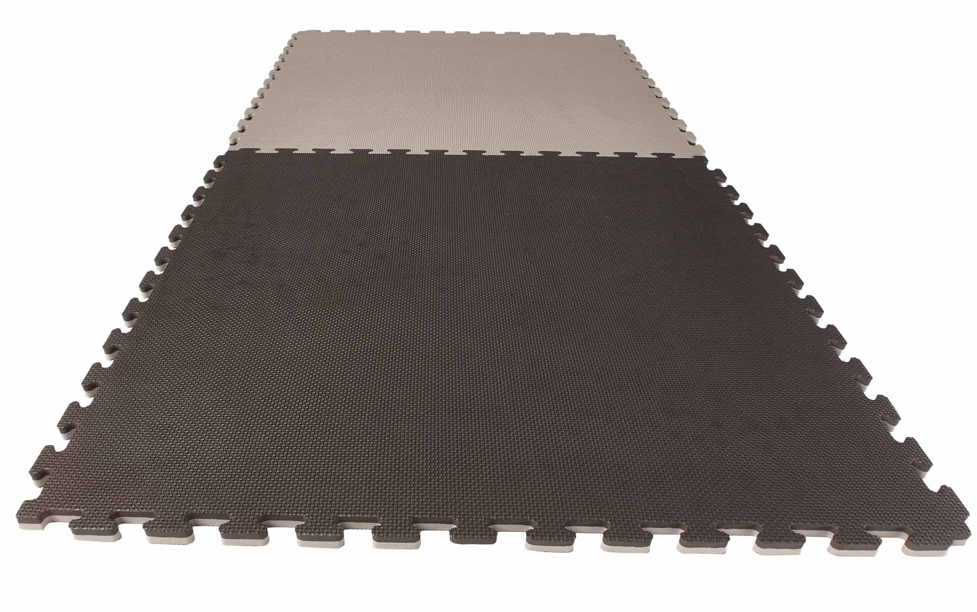 Reversible Jigsaw Mat Econo Crosstexture 1 x 1 m x 2 cm black/grey