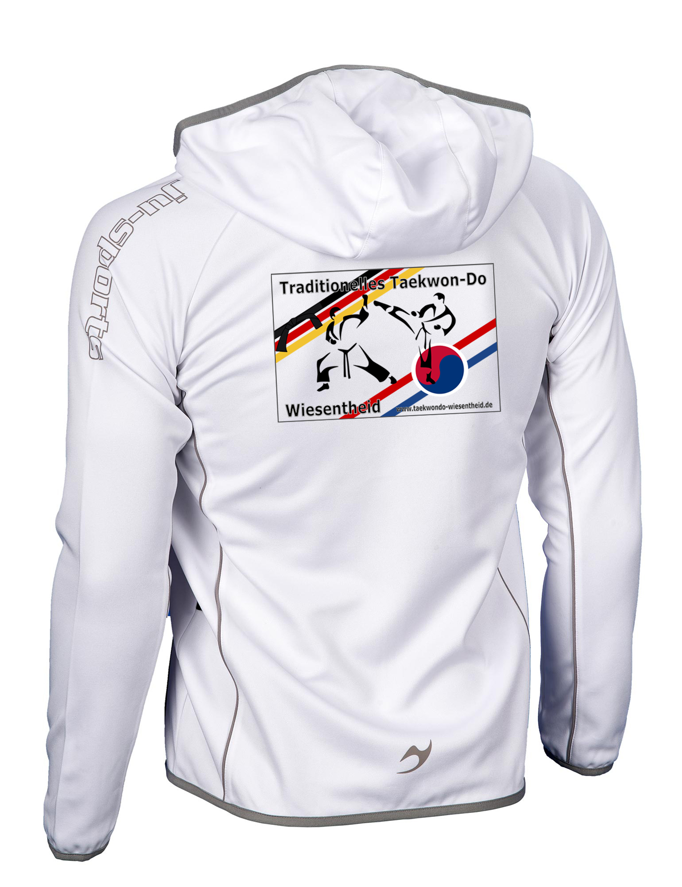 Taekwondo, Hoodie, Kapuzenjacke, weiß, Logo