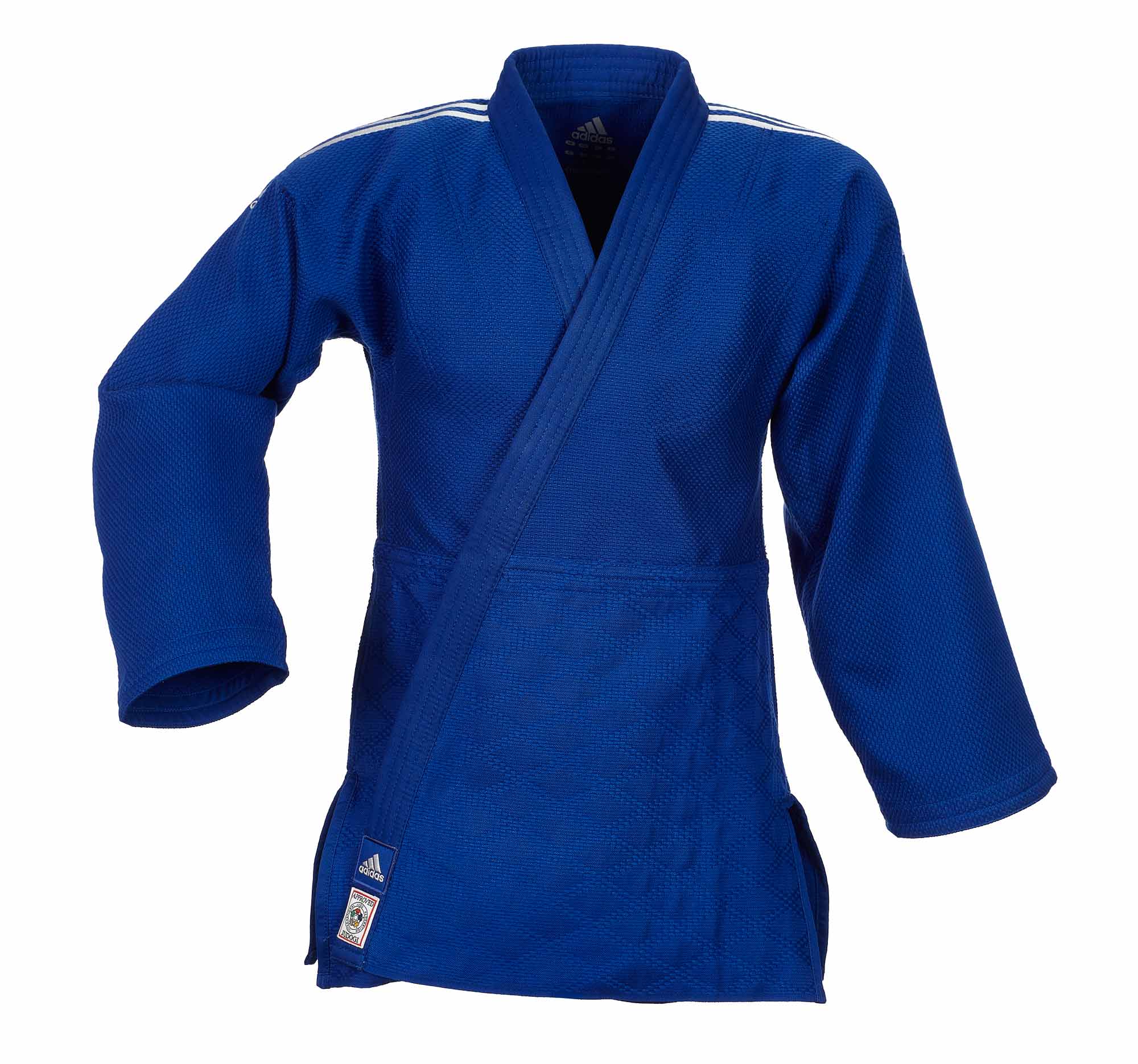 adidas judo gi Champion II JIJF, blue / white stripes
