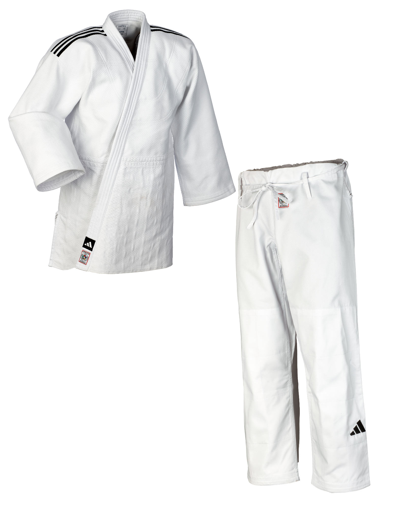 adidas judo gi Champion III JIJF-2 white / black stripes