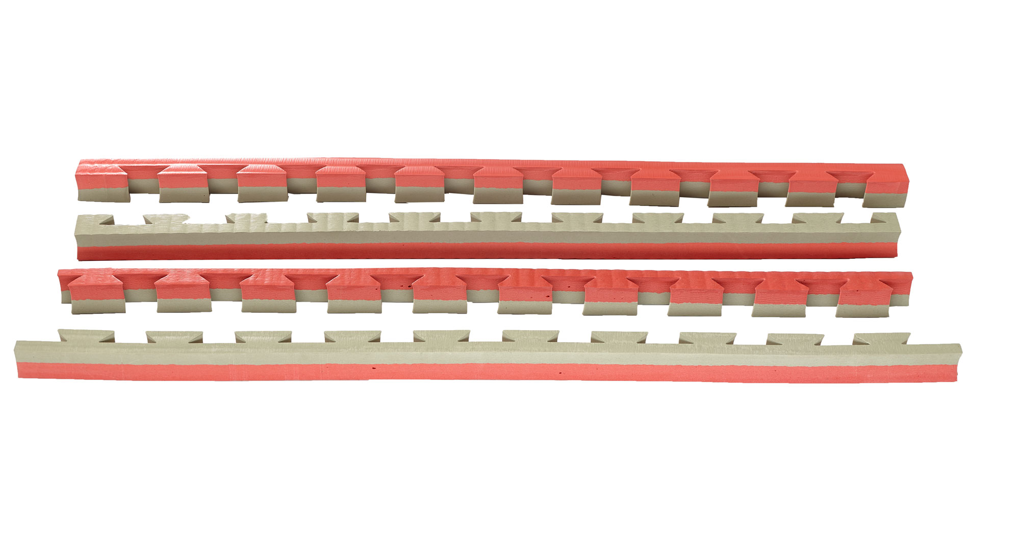 Reversible Jigsaw Mat Pro Tatami 1 m x 1 m x 4 cm red/green