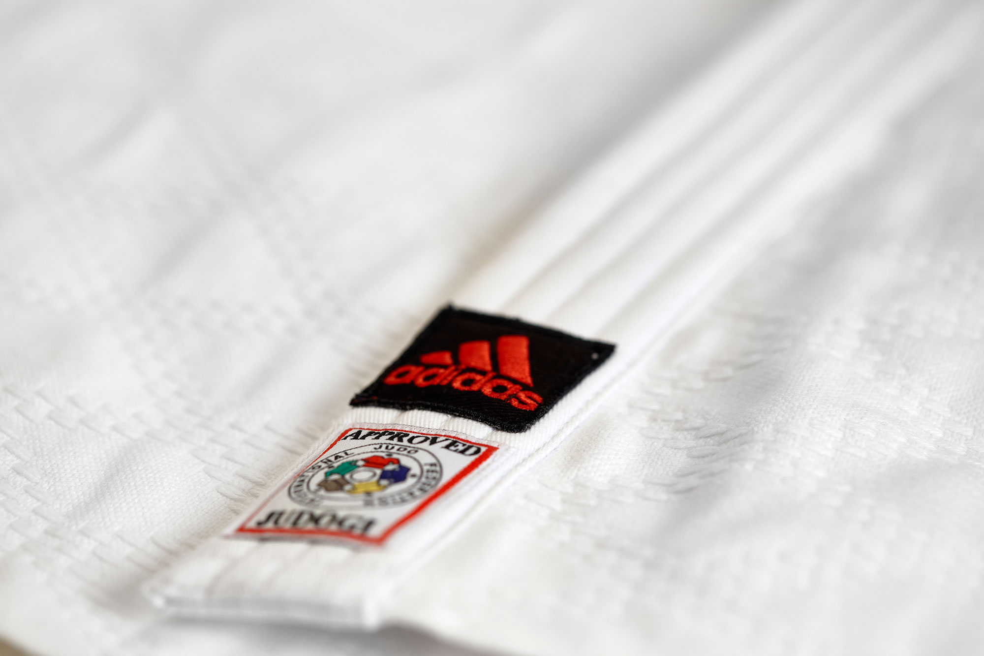 adidas judo gi Champion II JIJF, white / red stripes