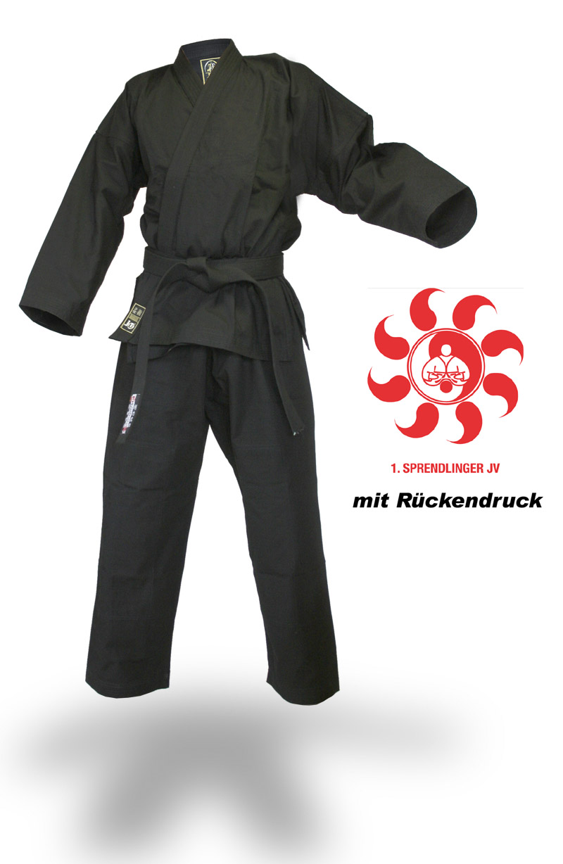 SV Premium Anzug "Ronin" schwarz Vereinskollektion Sprendlinger Judoverein