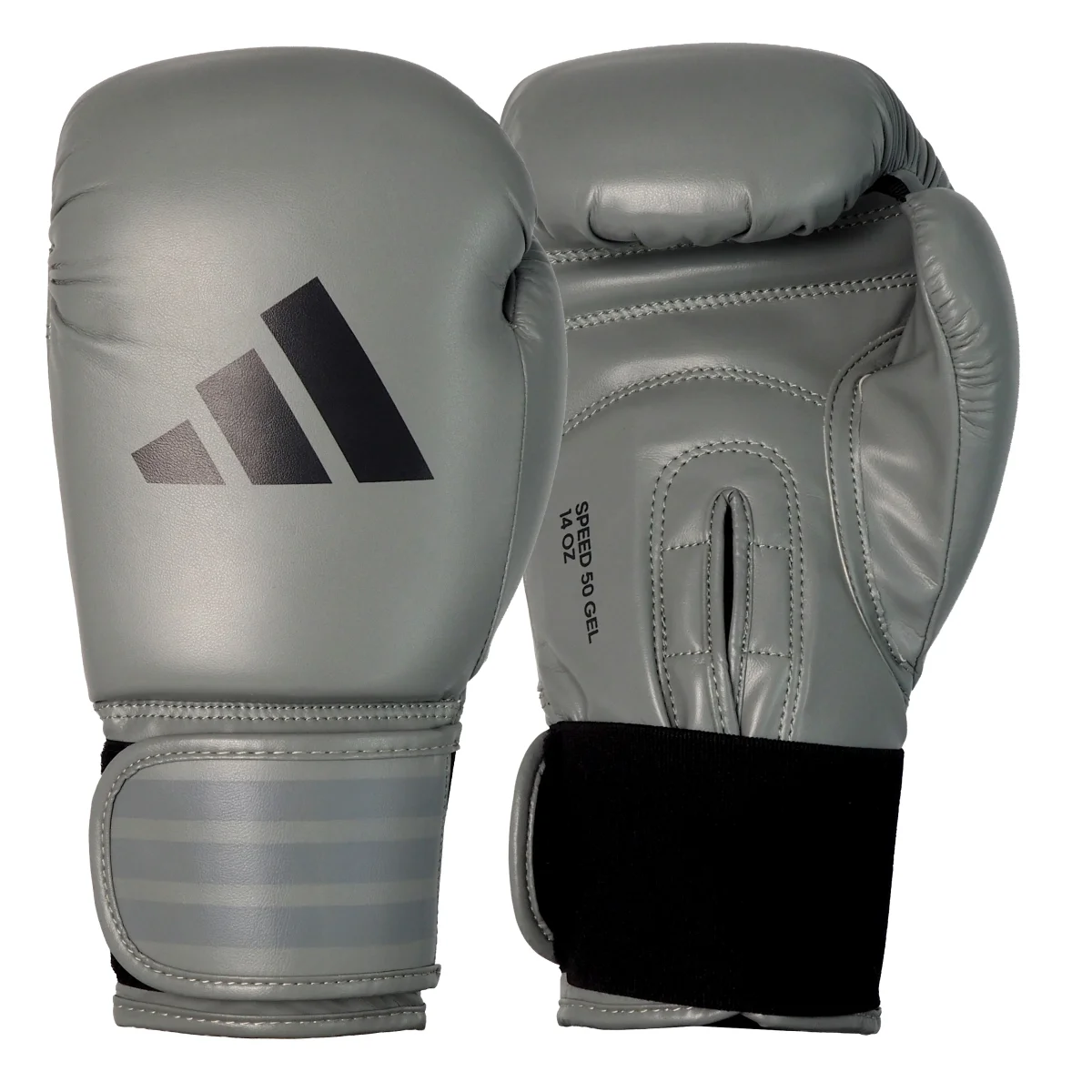 Boxhandschuhe, Graue Handschuhe, Lederhandschuhe, Offene Handfläche Design, Klettverschluss
