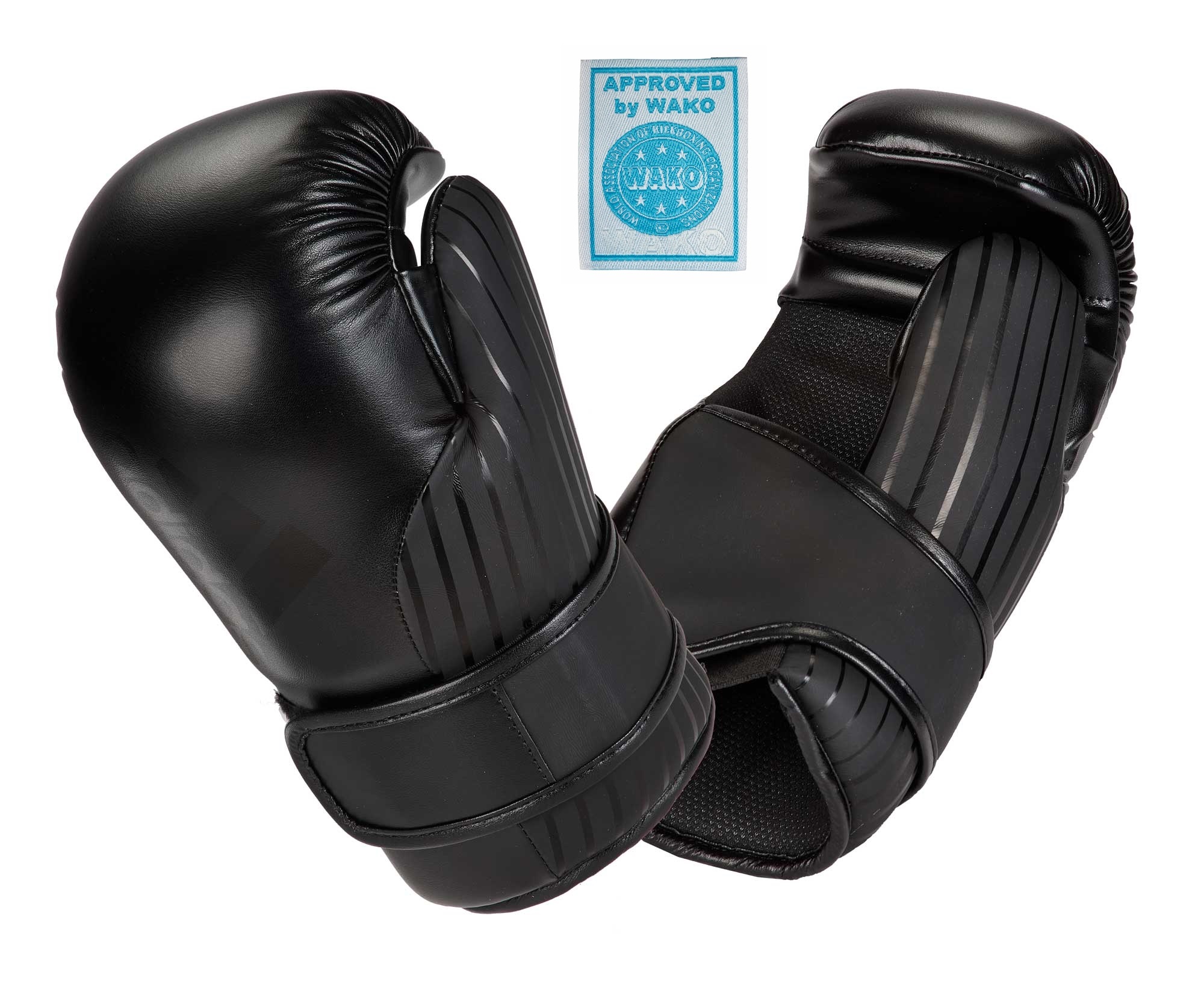 Boxhandschuhe, Kleine Griffsgröße, Schwarz, Klettverschluss, Paar