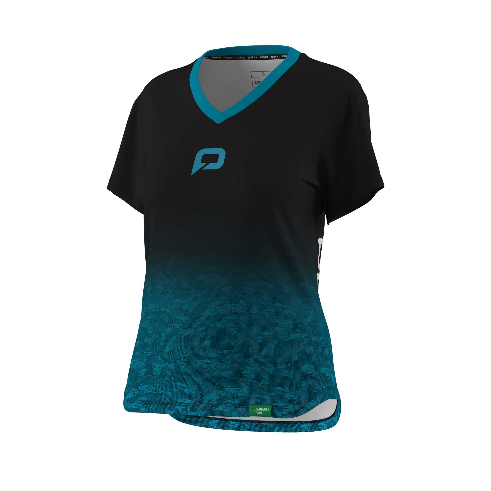 Pallap women's competition pro t-shirt V1 black/blue green/white
