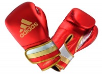 adidas adispeed strap up boxing gloves red metallic/gold, ADISBG501PRO