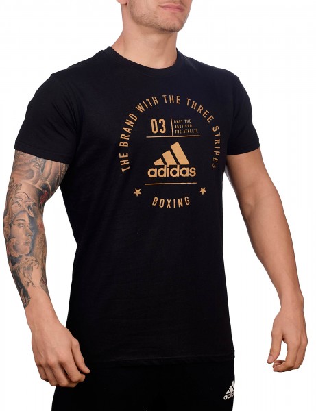 adidas Community T-Shirt &quot;BOXING&quot; black/gold, adiCL01B