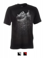 Dark-Line T-Shirt Jush Explosion schwarz-grau