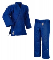 adidas Judoanzug CHAMPION II IJF, blau/weiße Streifen, JIJFB
