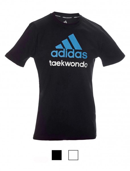 adidas Community line T-Shirt Taekwondo schwarz/solar blue
