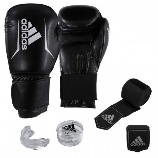 adidas Boxing Set - Handschuhe, Bandagen, Zahnschutz - ADIBPKIT01S